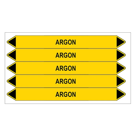 Značení potrubí, argon,5 ks, 150 × 12 mm
